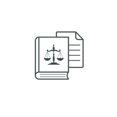 Legal document, article, paragraph. Vector icon isolated on white background.