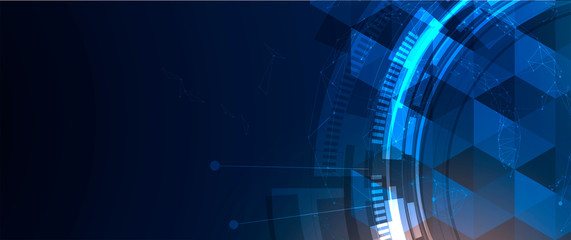 Abstract hexagon background. Technology poligonal design. Digital futuristic minimalism