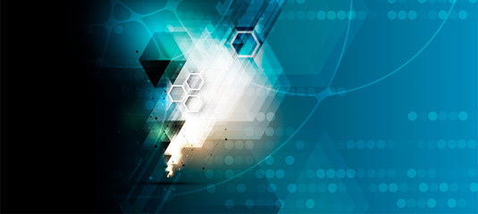 Abstract hexagon background. Technology poligonal design. Digital futuristic minimalism