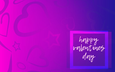 Valentine's Day background with  hearts. Cute love banner or greeting card. Place for text. Eps10 vector illustration