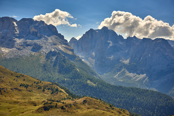 Mountains around Madonna di Campiglio Madonna di Campiglio in the summertime, Italy,Northern & Central Brenta mountain groups ,Western Dolomites, Trentino-Alto Adige, Italy