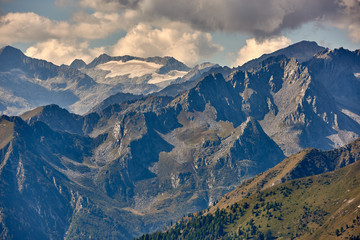 Fototapeta na wymiar Mountains around Madonna di Campiglio Madonna di Campiglio in the summertime, Italy,Northern & Central Brenta mountain groups ,Western Dolomites, Trentino-Alto Adige, Italy