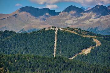 Mountains around Madonna di Campiglio Madonna di Campiglio in the summertime, Italy,Northern & Central Brenta mountain groups ,Western Dolomites, Trentino-Alto Adige, Italy