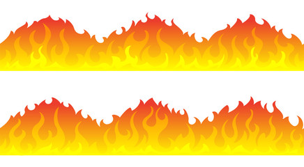 Fire flame frame borders