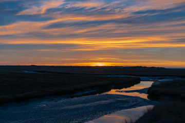 Fototapeta premium Sonnenuntergang an der Nordsee