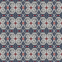 seamless knitted pattern, universal sweater winter background