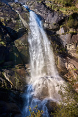 Nardis waterfalls in Val di Genova near Pinzolo in the summertime, Adamello-Brenta Natural Park in the northern Italy