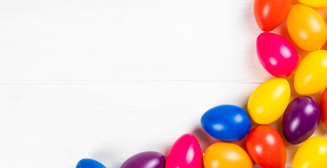 colorful easter eggs frame