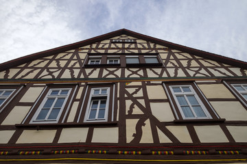 Fassade eines Fachwerkhauses in Weilburg