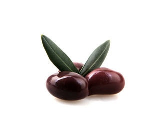 Black Olives Isolated On White Background