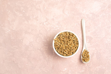 Sprouted wheat on a light background. toned