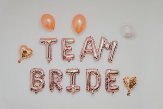inscription on the wall - team Bride, bachelorette party