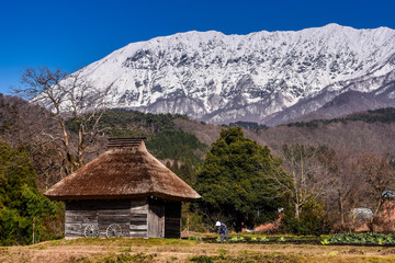 Fototapeta na wymiar 大山、鳥取県、日本、Mt.Daisen、冬の絶景、百名山