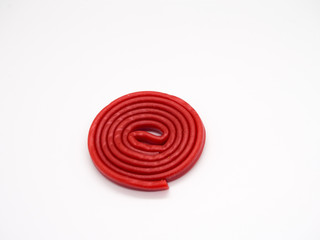 Red licorice isolated