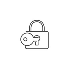 Lock and key vector icon
