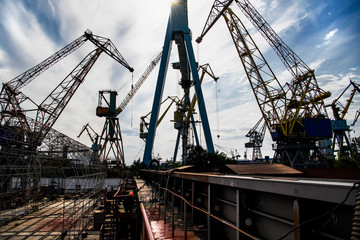 Shipbuilding and Ship Repairing Plant in Mykolayiv, Ukraine. 17-08-2017