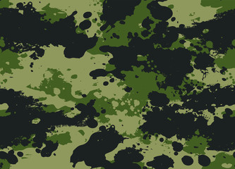 Seamless Splatter Camouflage Pattern