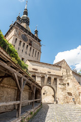 Fototapeta premium Street view in Sighisoara, medieval town of Transylvania, Romania&nbsp;