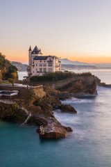 Brave and nice coast from Biarritz at the Basque Country. - obrazy, fototapety, plakaty