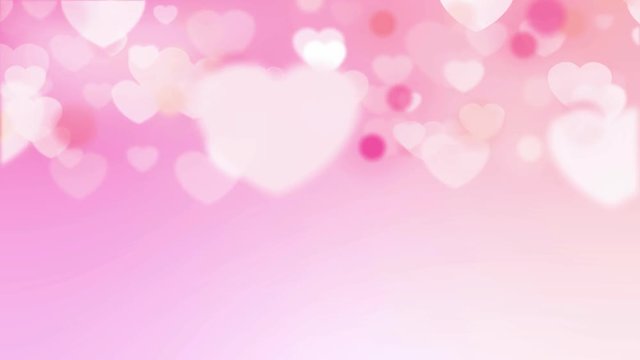 Valentine's Day hearts flyink animation. 4k backdrop footage.