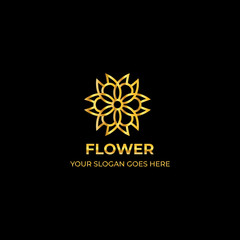 logo template nature gold color symbol luxury elegant beauty fashion boutique flower - Vector	
