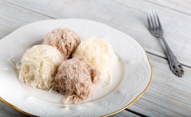Turkish Traditional Dessert Pismaniye, Cotton Candy