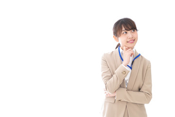 悩むビジネスウーマン