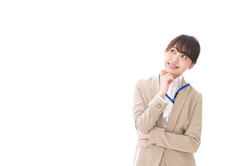 悩むビジネスウーマン