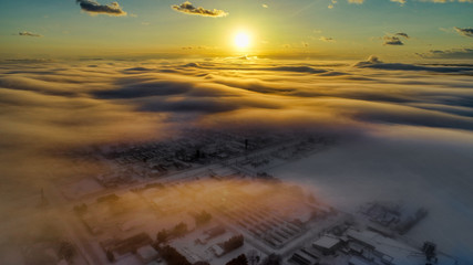 雲海の空撮