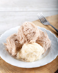 Turkish Traditional Dessert Pismaniye, Cotton Candy