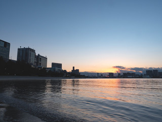 Fototapeta premium 【都市景観】東京 港区 お台場 夕景