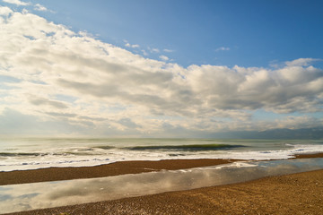 Fototapeta na wymiar Seascape and beach background