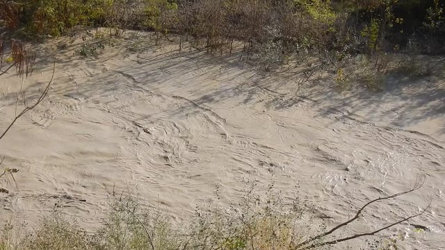 Alveo del fiume Calore a Benevento dopo la pioggia