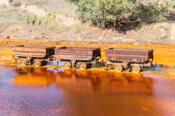Remains of the old mines of Riotinto in Huelva (Spain)