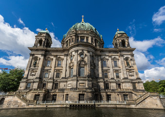 Fototapeta na wymiar Berlin, Germany - completed in 1905 and built in a Historicist architecture style, the the Berlin Cathedral it's one of the main landmarks in the german capital
