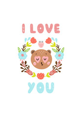 Happy Valentine's day postcard