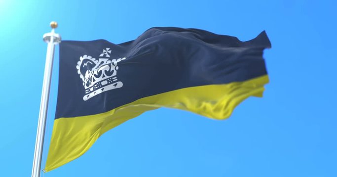 Flag of the capital city of Regina in the Canadian province of Saskatchewan, Canada. Loop