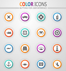 Coast Guard icons set