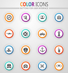 Coast Guard icons set