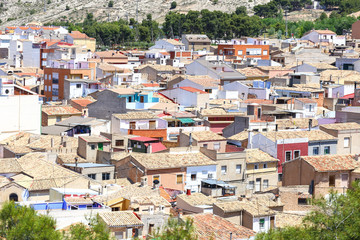 view of the town of Cartagena  Spain , LOT OF COLOR HOUSES AND ROOFS 
