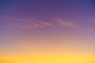 Colorful sky in twilight time background.