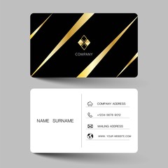 Luxurious business card template design. With inspiration from the abstract.Contact card for company. Vector illustration. 
