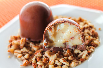 Handmade chestnut truffles