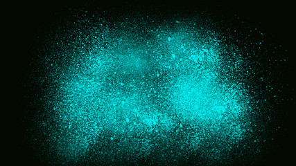 Abstract turquoise watercolor splash in motion background. Art paint spray texture. Watercolor wallpaper
