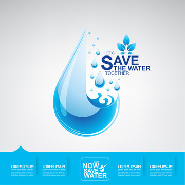Save The Water Vector