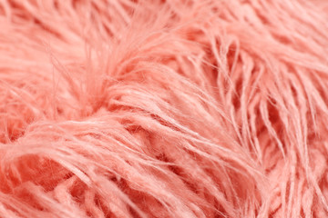Fototapeta premium Closeup view of furry plaid
