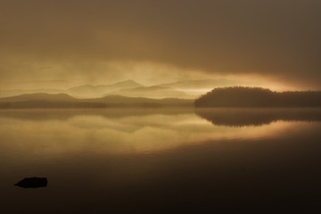 sunset in the mountains