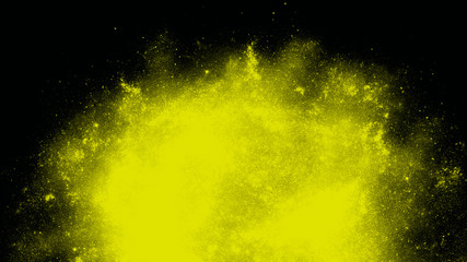 Yellow splash backdrop. Abstract watercolor splash in motion background. Art paint spray texture. Watercolor wallpaper