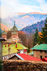 Sinaia Monastery on Prahova Valley, Sinaia,  Carpathian Mountains, Romania.