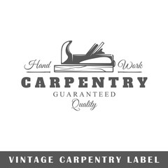 Carpentry label